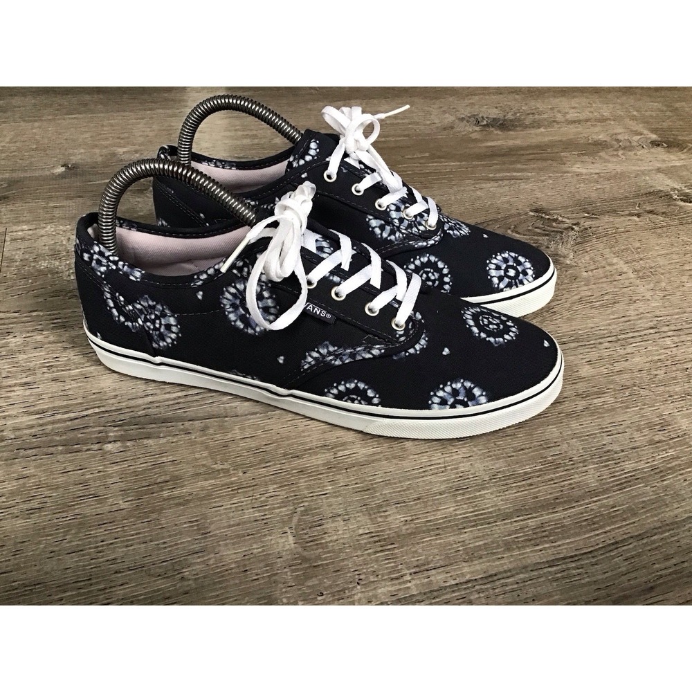 Vans Blue Women's Size 8.5 Paisley Sneakers Slim Sneakers